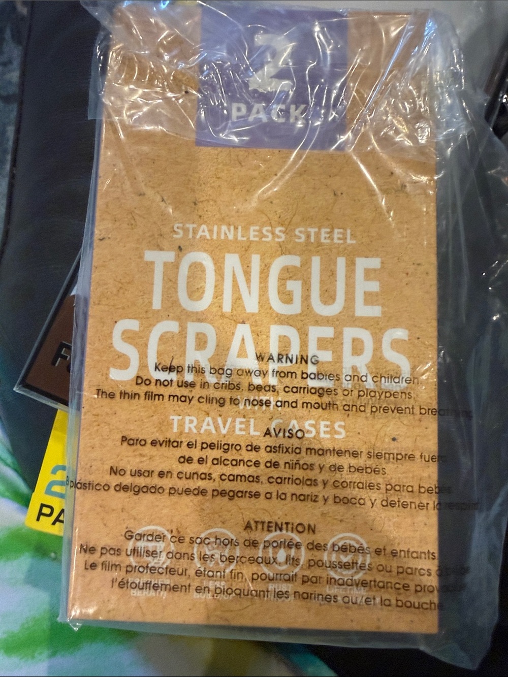 Stainless Steel Tongue Scraper with Travel Case